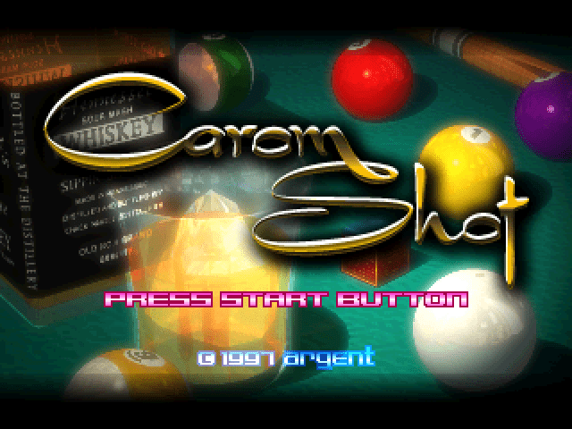 Carom Shot title screen for Playstation